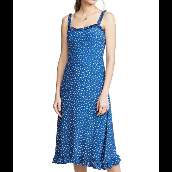 knee length dresses for ladies Fatihfull the Brand Noemie Midi Dress Le Cinq Animal Harvest Beauty